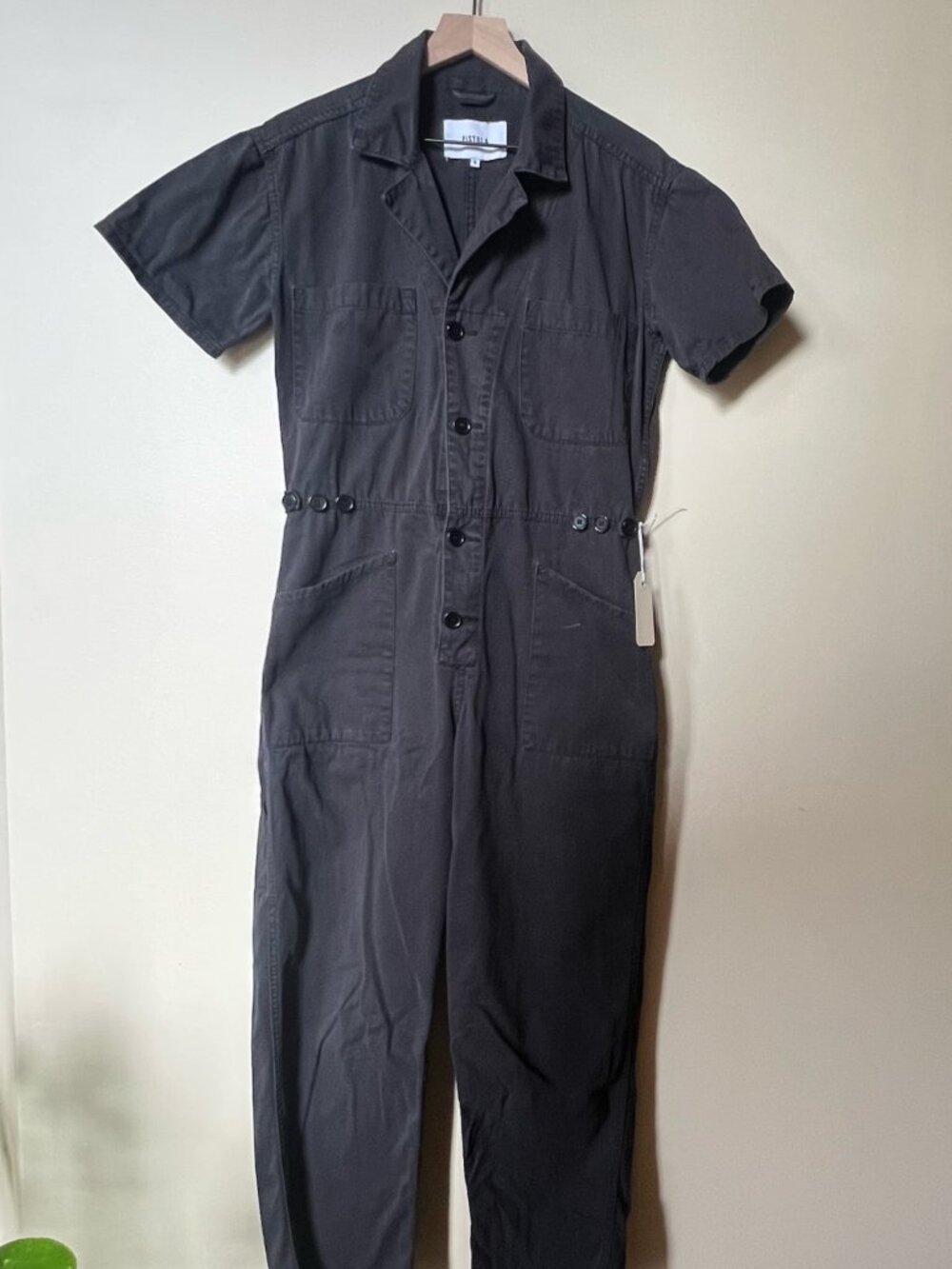 Pistola Black Cotton Jumpsuit